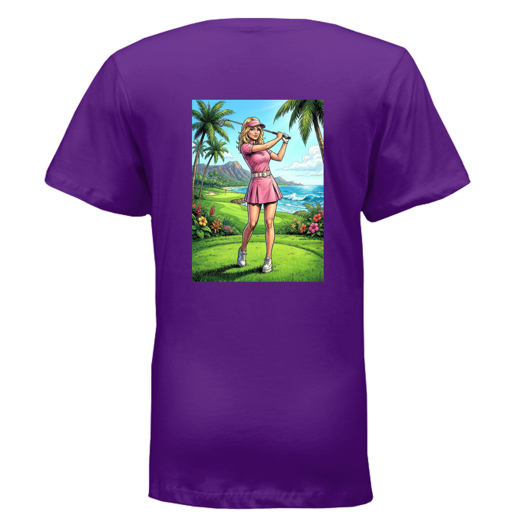 Golf Girl V-neck t-shirt