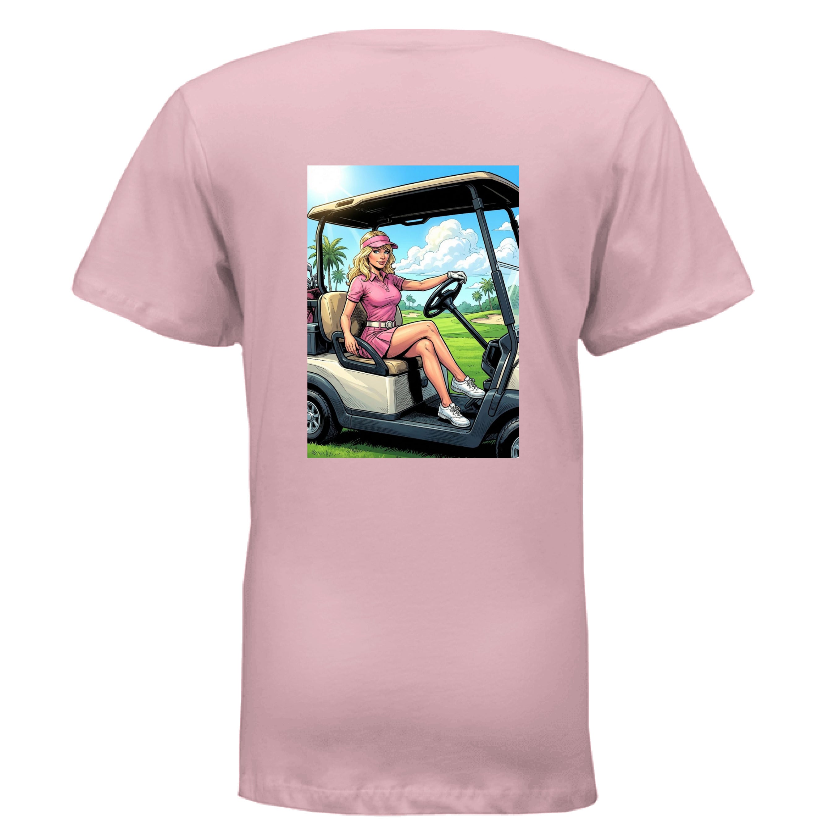 golf girl v-neck t-shirt