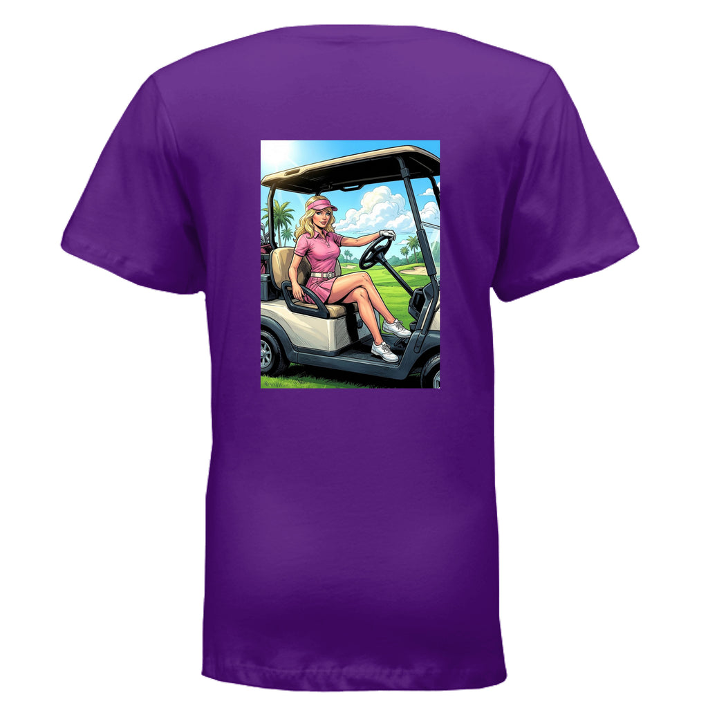 golf girl v-neck t-shirt