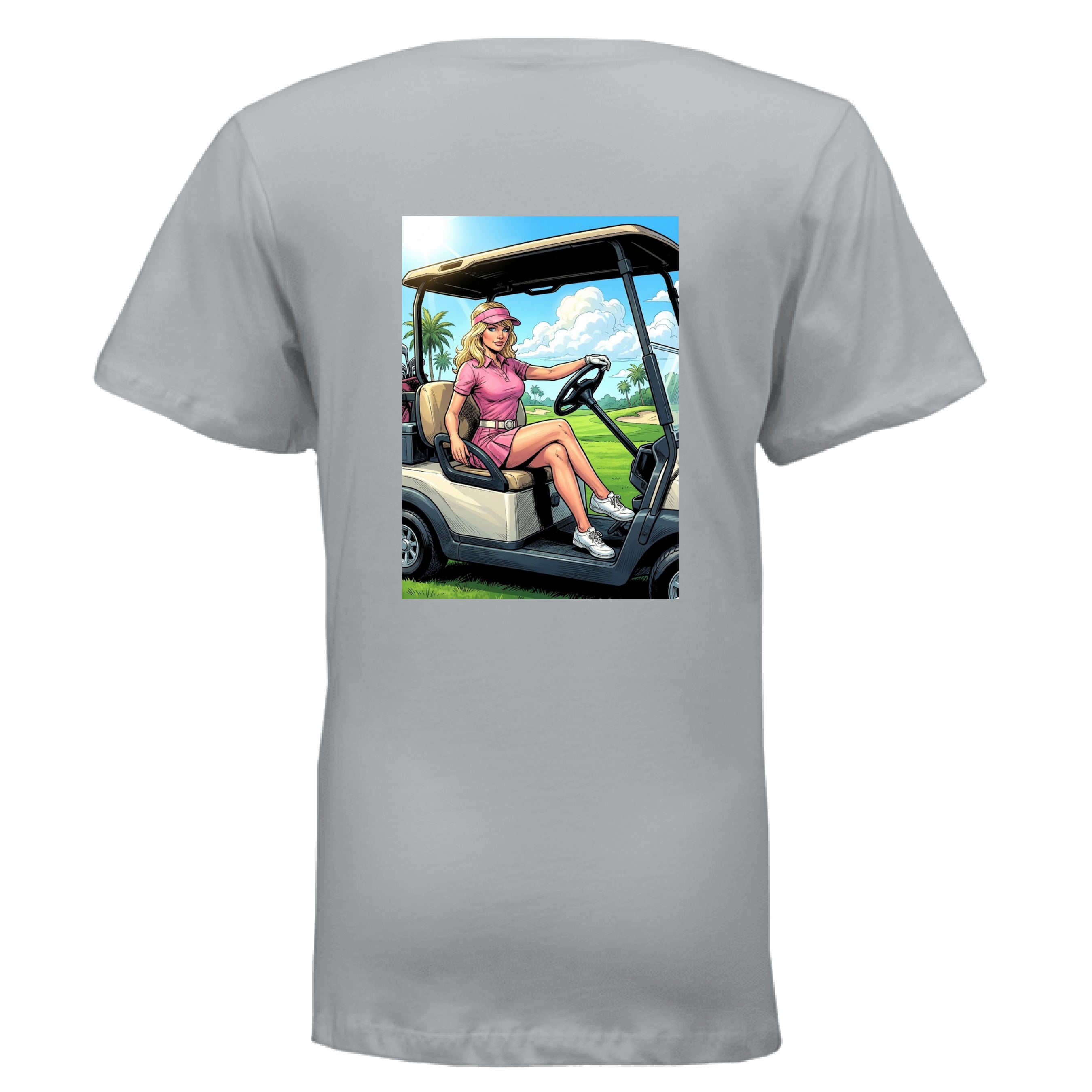 golf girl v-neck t-shirt