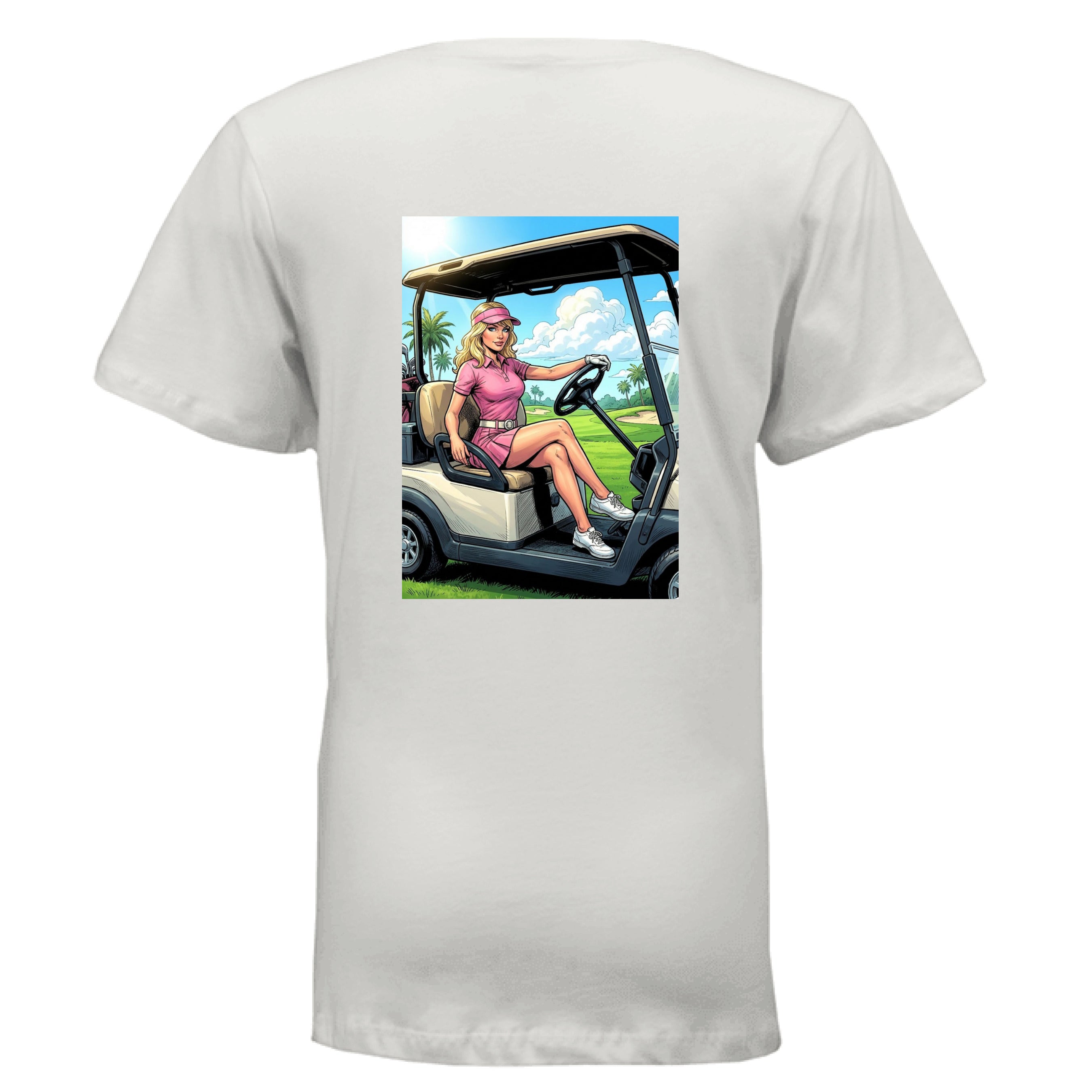golf girl v-neck t-shirt