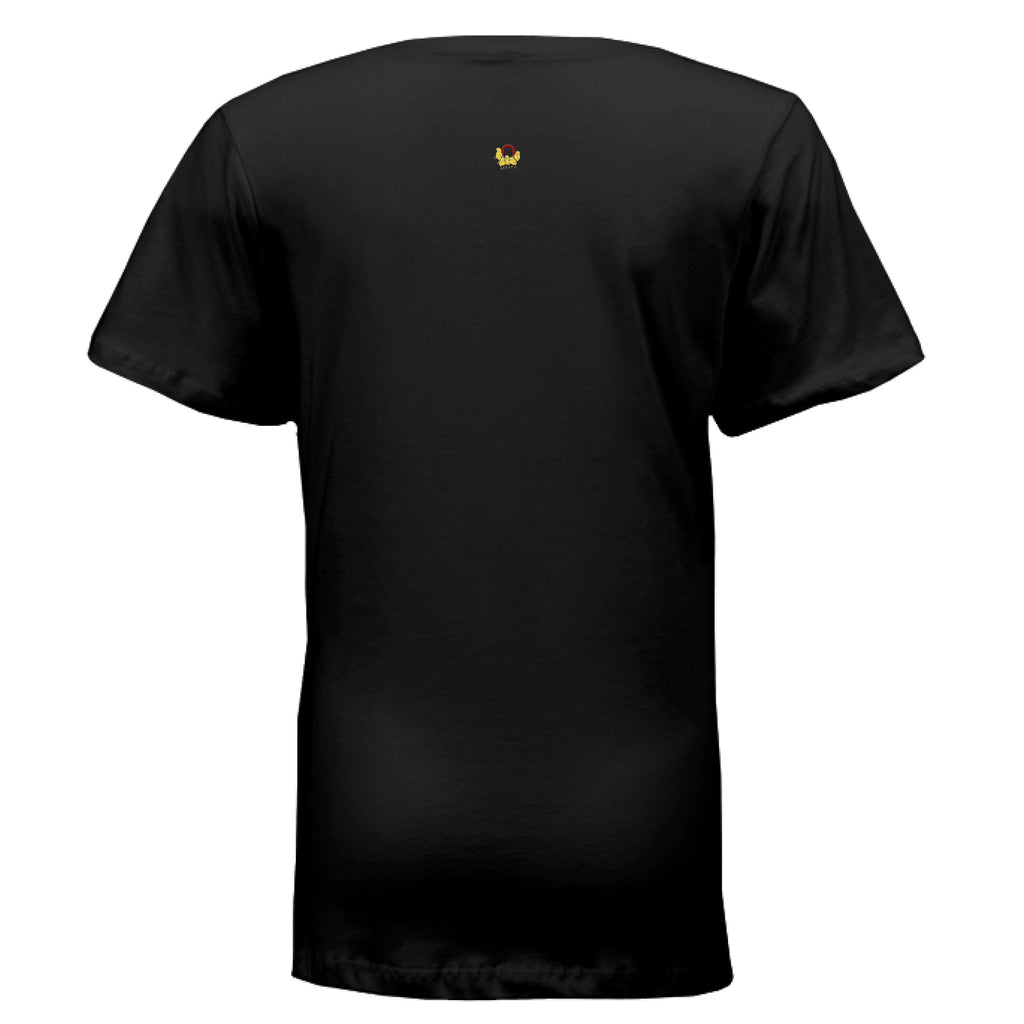 black v-neck t-shirt for women
