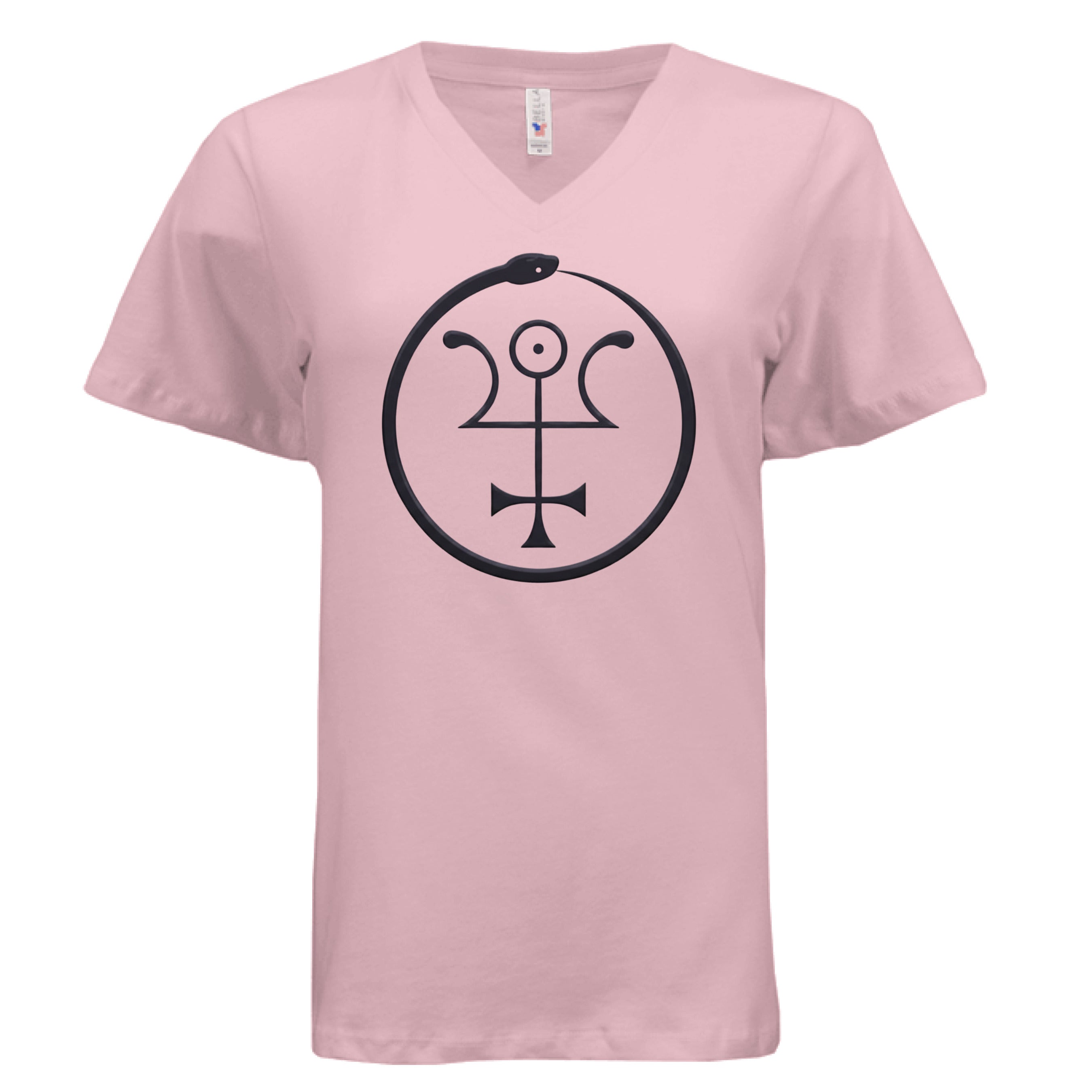 black v-neck t-shirt for women