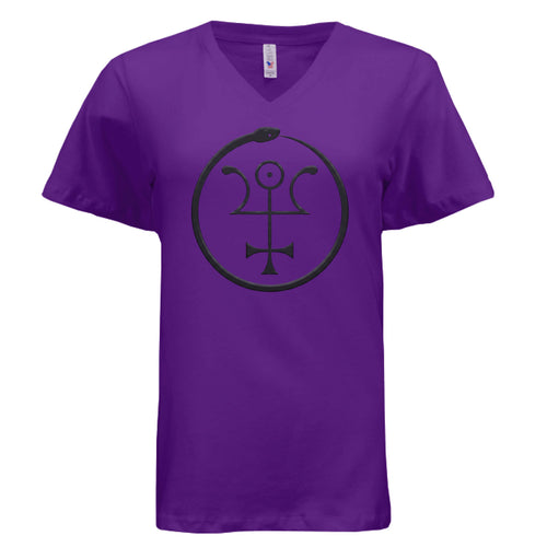 black v-neck t-shirt for women