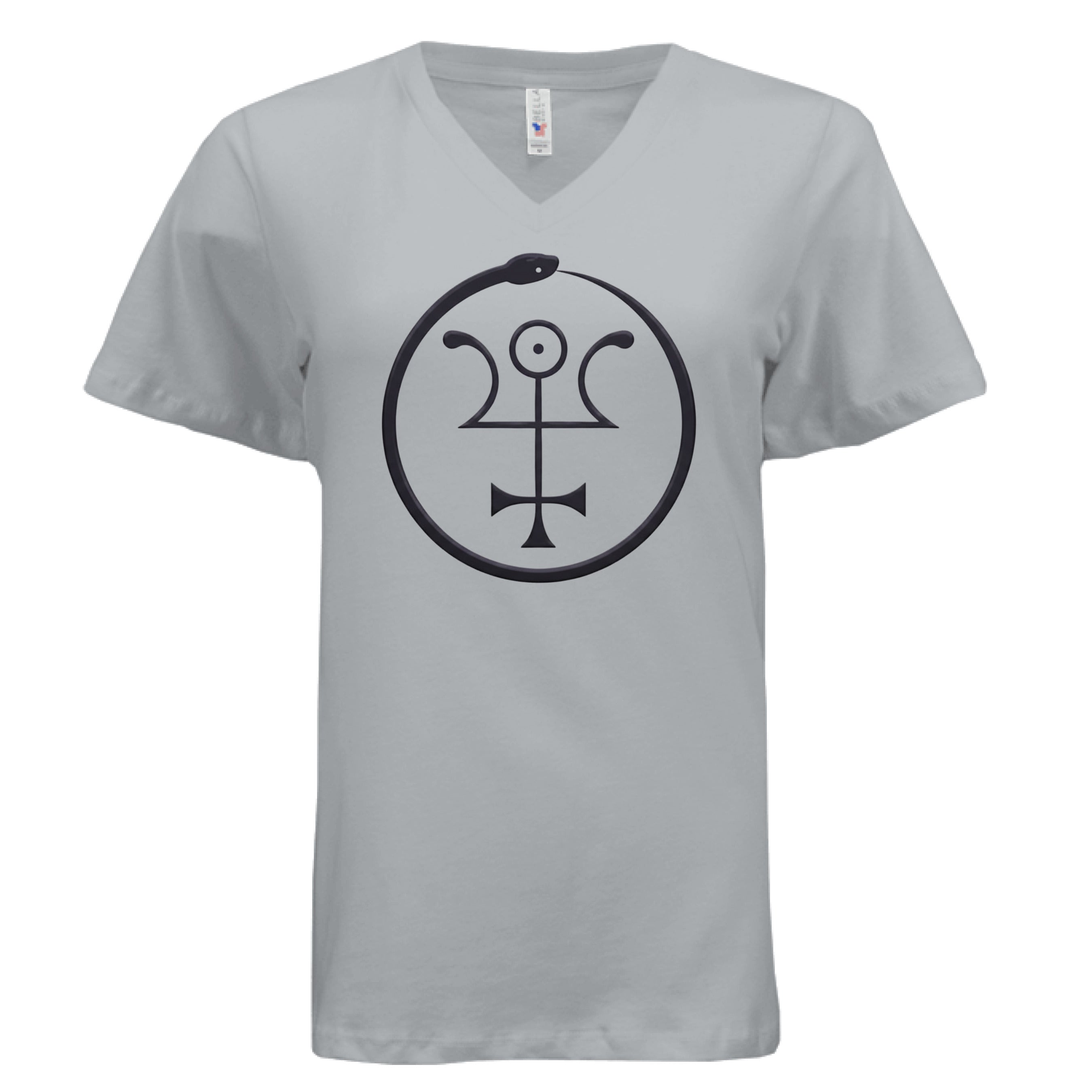 black v-neck t-shirt for women