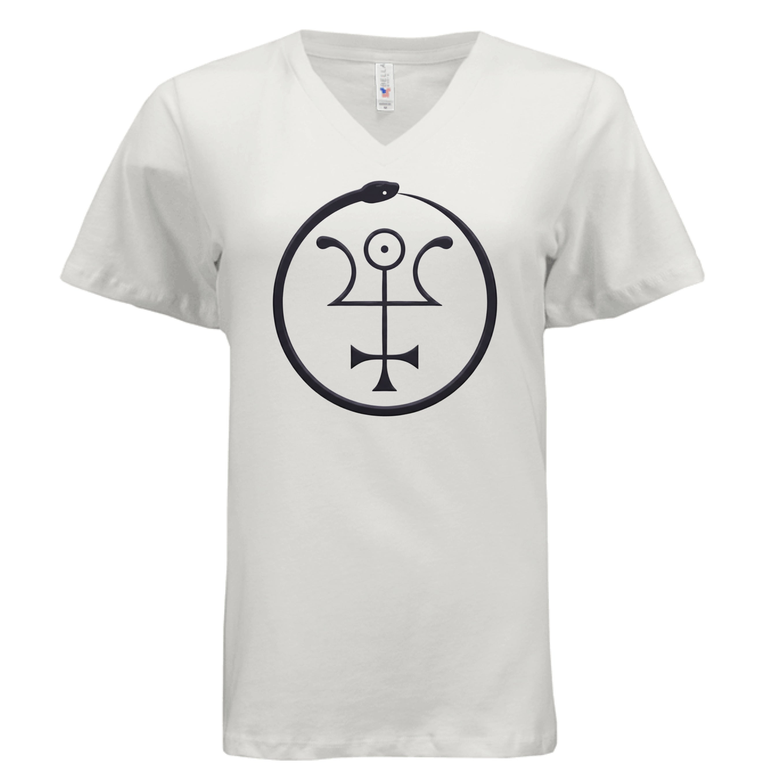 black v-neck t-shirt for women