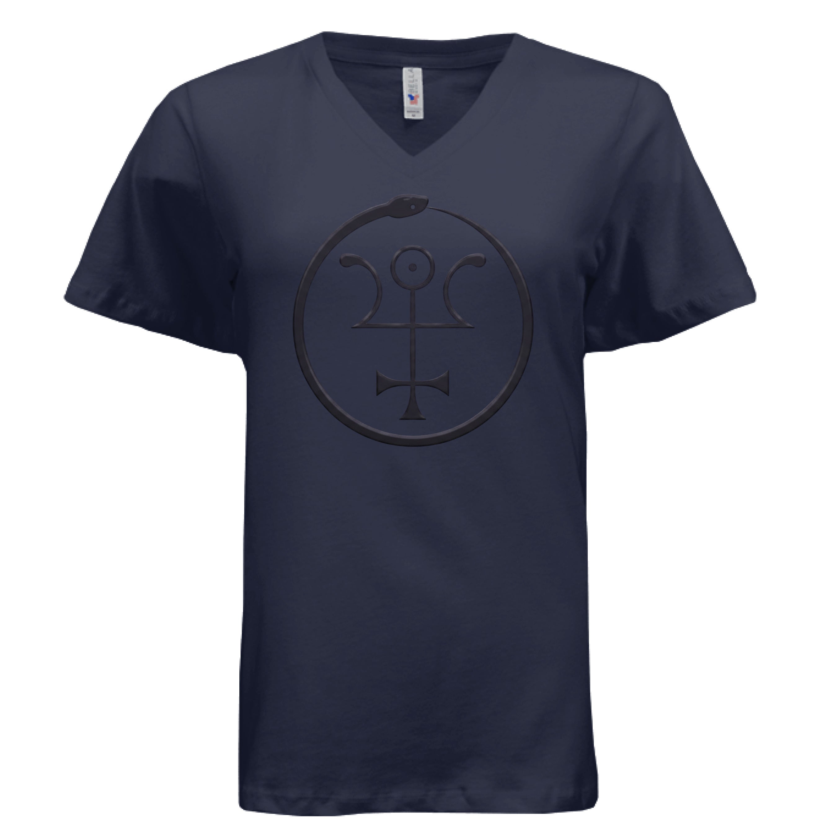 black v-neck t-shirt for women