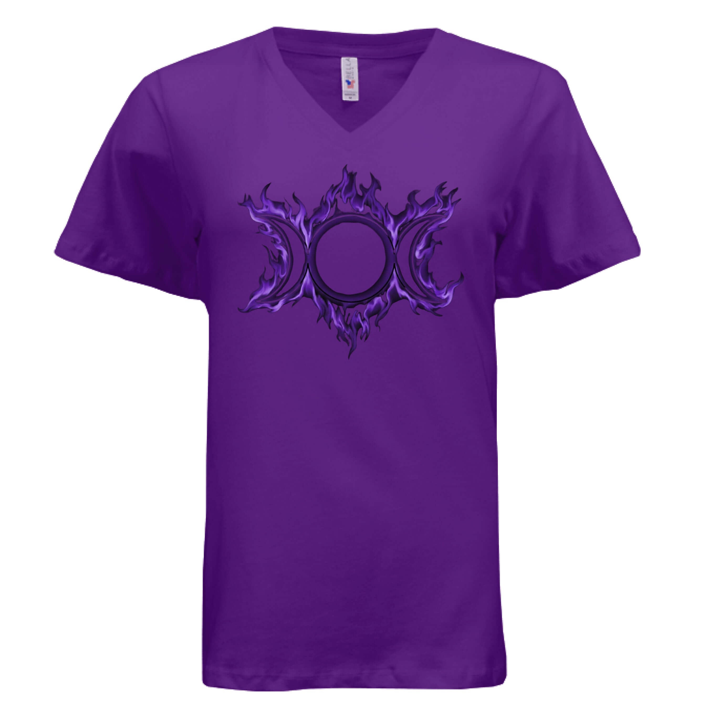 Hekate purple v-neck t-shirt