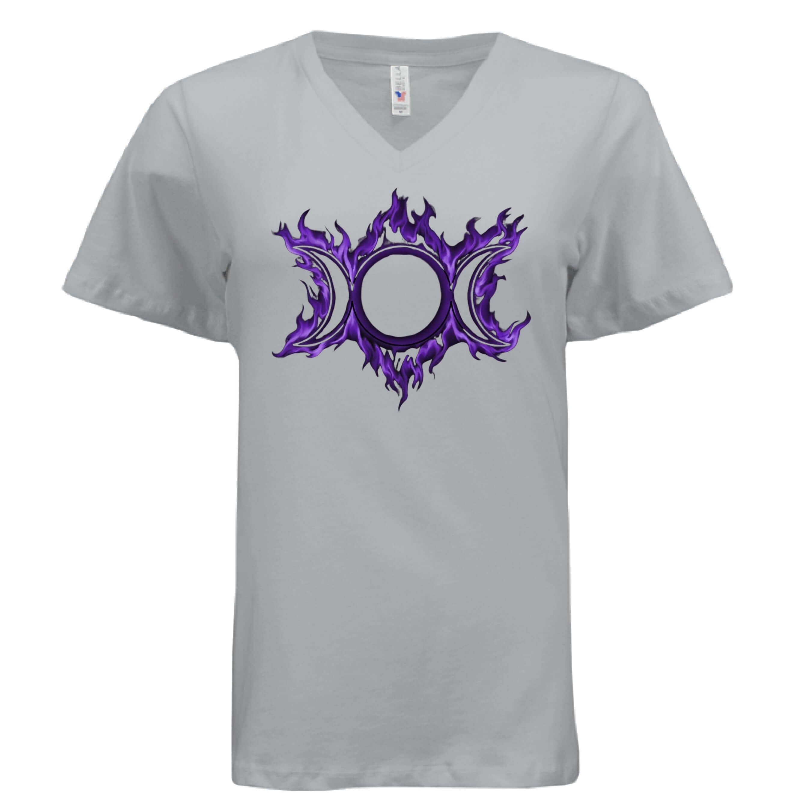 Hekate purple v-neck t-shirt
