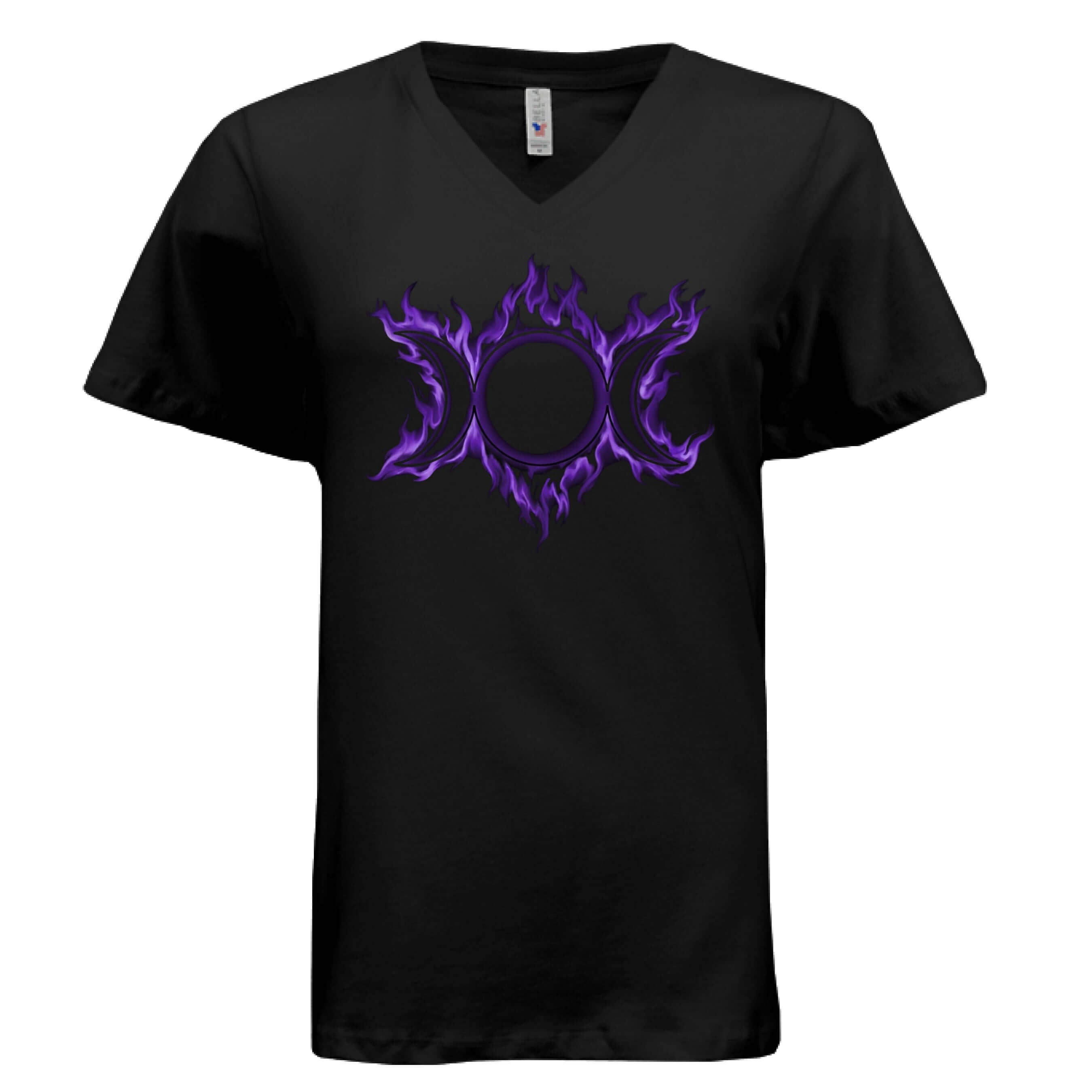 Hekate purple v-neck t-shirt