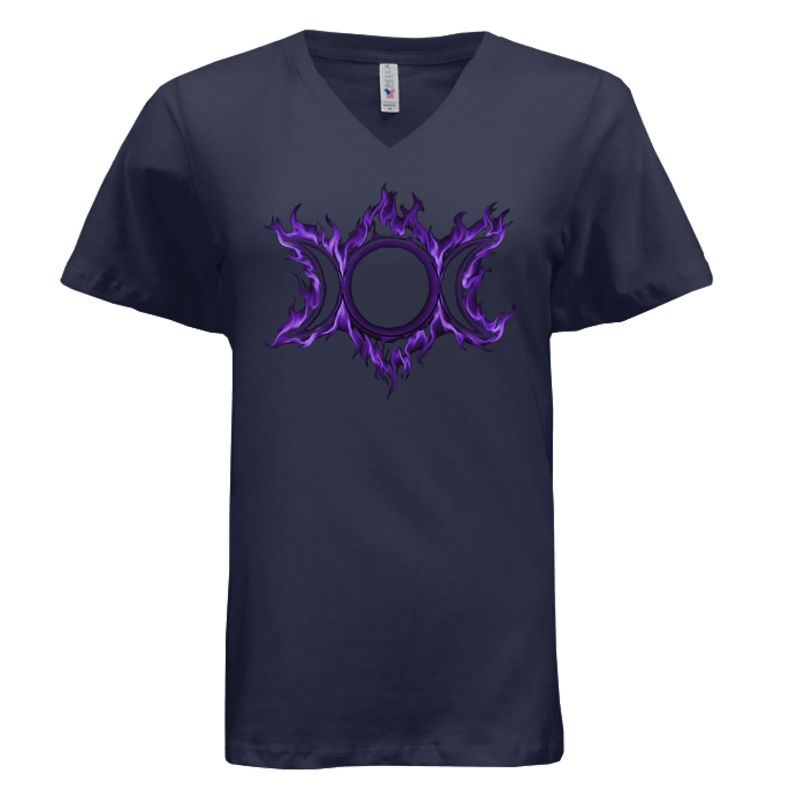 Hekate purple v-neck t-shirt