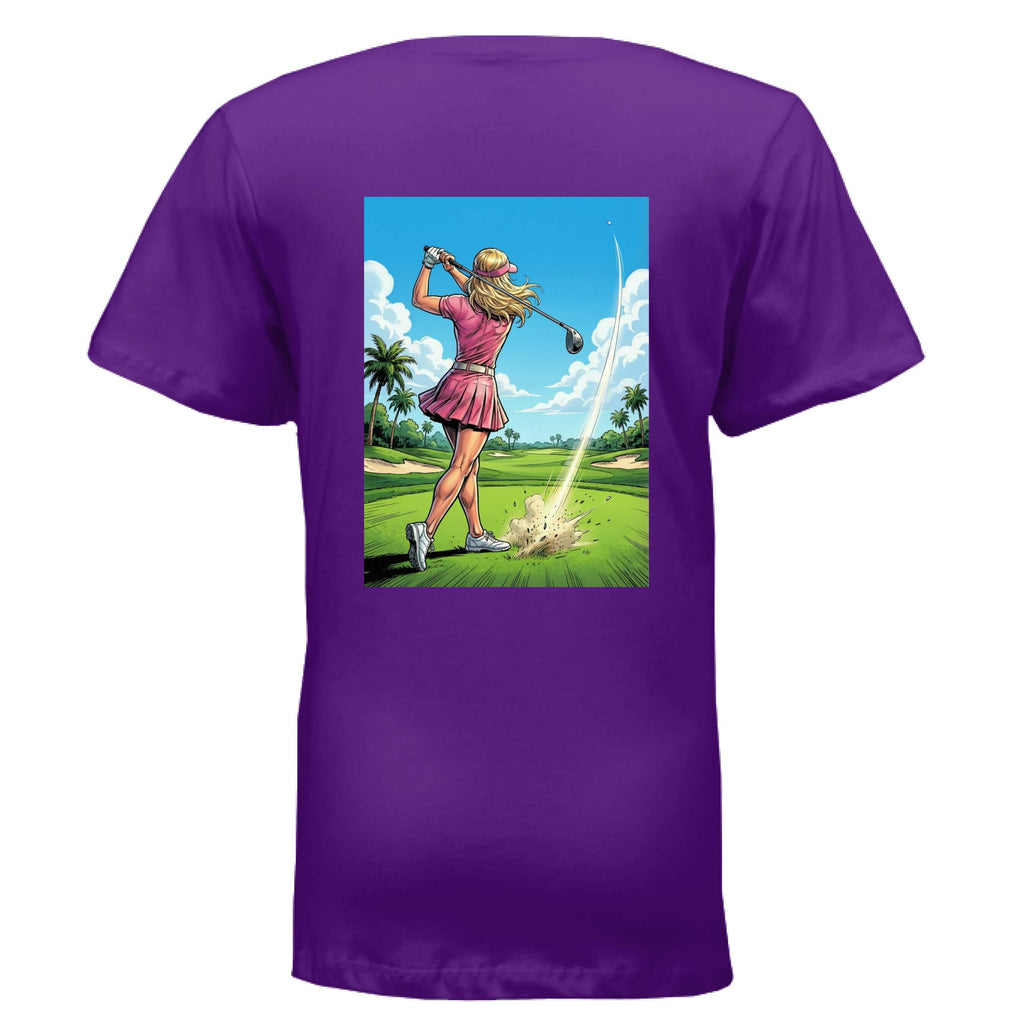 golf girl power v-neck t-shirt