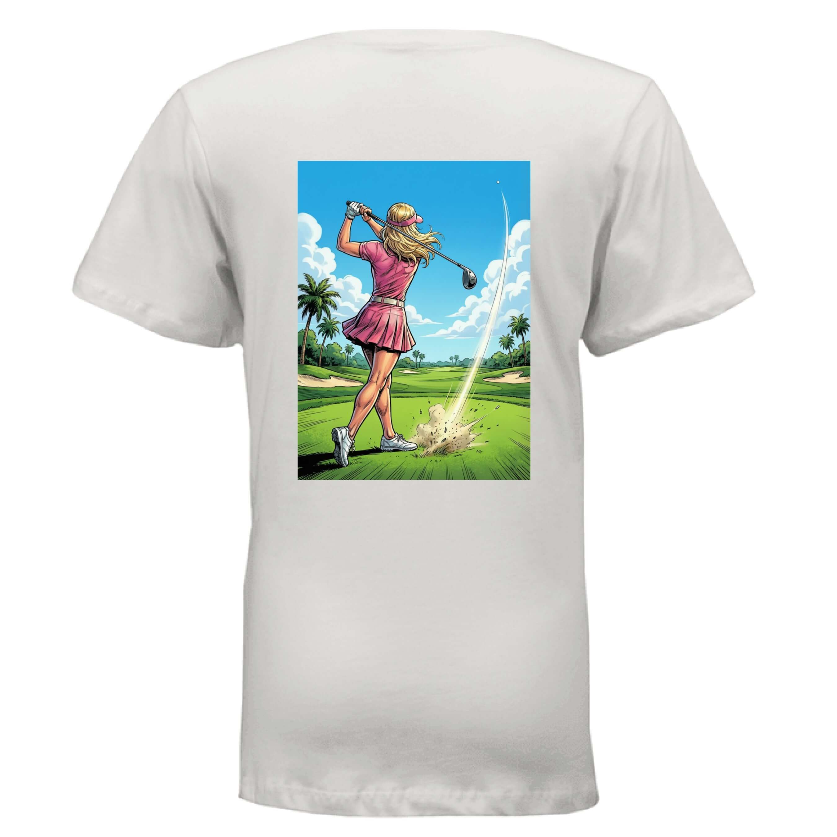 golf girl power v-neck t-shirt