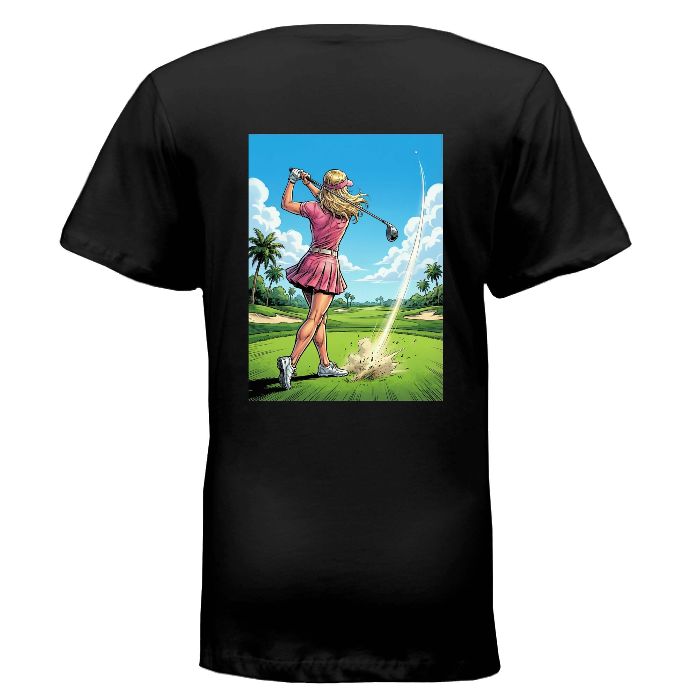 golf girl power v-neck t-shirt